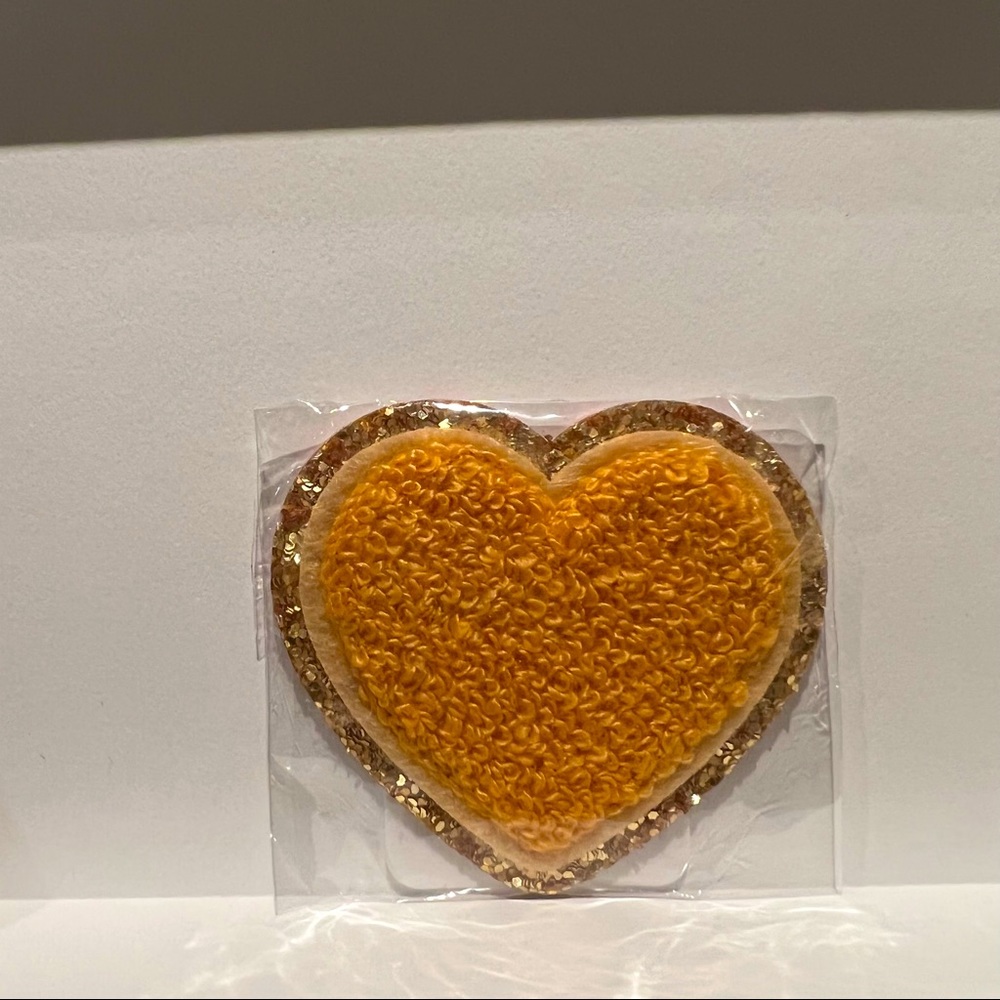 Stoney Clover Lane Pumpkin Spice Glitter Heart Sticker Patch